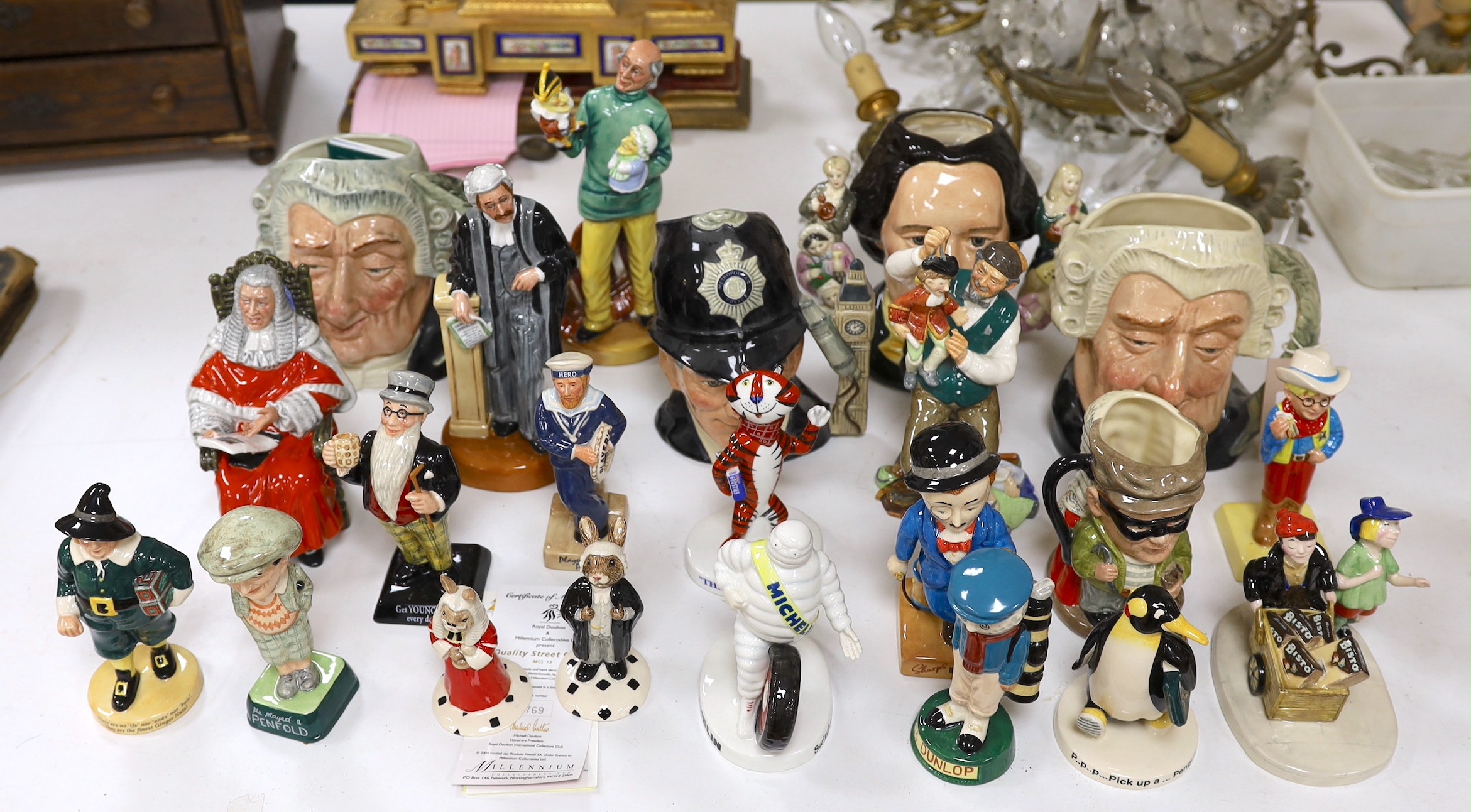A quantity of miscellaneous Doulton figures and jugs